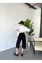 Women's Large Size High Waist Linen Look 100% Cotton Capri W203 - 5