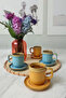 Shizen Yellow / Turquoise Formart Coffee Set 8 Pieces 4 Person Q46-Q40 - 2
