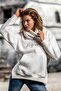 Wl331 Hooded Shabby Ecru Sweatshirt