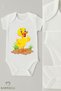 100% Cotton Cute Animal Figured Baby Bodysuit Unisex Snap Jumpsuit Summer Short Sleeve Bodysuit Duck - 3