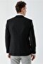 Men's Black Checkered Combination Slim Fit Suit - 7