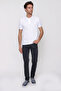 Men's White Basic Polo Neck Dynamic Fit T-Shirt - 4