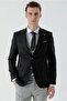 Men's Black Checkered Combination Slim Fit Suit - 5