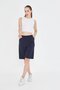 Women's Cotton Capri Navy Blue 7003-L - 3