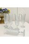 Remas Checkered Footed Crystal Coffee Side Flute Glass 140ml - 5