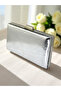 Silver Gray Lame Color Snake Pattern Shiny Leather Women's Evening Dress Bag Wedding Engagement Graduation