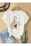 Modern Women's Printed Unisex Oversize Crew Neck T-Shirt That Attracts Attention with Music Heart Stylish Design