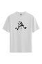 Women/Unisex White 100% Cotton Relaxed Fit (Relaxed Cut) Crew Neck Mirage Custom Printed T-Shirt