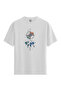 Women'S/Unisex White 100% Cotton Relaxed Fit Crew Neck Wander Custom Printed T-Shirt