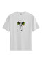 Men'S/Unisex White 100% Cotton Relaxed Fit Crew Neck Wander Custom Printed T-Shirt