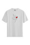 Women/Unisex White 100% Cotton Relaxed Fit Crew Neck Breathe Custom Printed T-Shirt