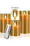 Candle Flameless Led, Real Wax Fake Wick Moving Flame Faux Wickless Pillar - 2