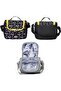 Primary School Yellow Printed, 3-Piece School Bag for Boys with Nutrition and Pen Holder - 5