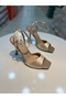 Vollex Stone Thin Heel Women's Single Strap Evening Dress Shoes
