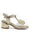 Begonia Soft Heeled Children's Evening Dress Shoes Gold - 3