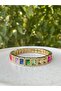 Stoned Elastic Steel Bracelet