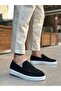 Ba0241 Laceless High Sole Black Suede Men's Shoes - 3