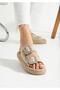 Serrace Straw Sole Stone Flat Women's Daily Slippers