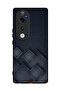 غطاء حماية لهاتف Vivo V40 Pro 5G بنقشة مربعات على القماش