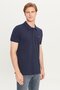 Men's Regular Fit Polo Navy Blue Men's Short Sleeve T-Shirt - 5
