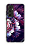 غطاء حماية لهاتف Samsung Galaxy A35 5G مزين بزهرة كبيرة عاكسة على الجانب الأيسر