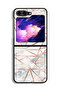 غطاء حماية لهاتف Samsung Galaxy Z Flip6 بنمط رخامي وورق جدران