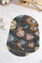 Digital Non-Slip Base Washable Oval Bath Mat Set of 2 Toilet Seat Covers