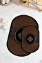 Digital Printed Non-Slip Base Washable Oval Bath Mat Set of 2 Toilet Seat Covers - 9
