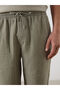 Slim Fit Men's Shorts with Tie Waist Detail - 3