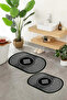 Digital Printed Non-Slip Base Washable Oval Bath Mat Set of 2 Toilet Seat Covers - 3