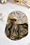 Digital Non-Slip Base Washable Marble Pattern Oval Bath Mat Set of 2 Toilet Mats - 6