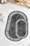 Printed Non-Slip Base Washable Framed Oval Bath Mat Set of 2 Toilet Mats - 6