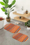 Digital Printed Non-Slip Base Washable Oval Bath Mat Set of 2 Toilet Seat Covers - 3