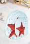 3D Printed Non-Slip Base Washable Oval Bath Mat Set of 2 Toilet Seat Covers - 6