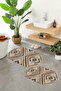 Digital Printed Non-Slip Base Washable Oval Bath Mat Set of 2 Toilet Seat Covers - 5