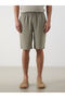 Slim Fit Men's Shorts with Tie Waist Detail - 2