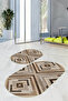 Digital Printed Non-Slip Base Washable Oval Bath Mat Set of 2 Toilet Seat Covers - 7