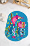 Printed Non-Slip Base Washable Owl Pattern Oval Bath Mat Set of 2 Toilet Seat Covers - 4