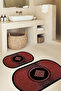 Digital Printed Non-Slip Base Washable Oval Bath Mat Set of 2 Toilet Seat Covers - 2