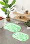 Digital Printed 3D Non-Slip Base Washable Oval Bath Mat Set of 2 Toilet Seats - 6