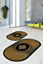 Digital Printed Non-Slip Base Washable Oval Bath Mat Set of 2 Toilet Seat Covers - 5