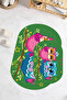 Printed Non-Slip Base Washable Owl Pattern Oval Bath Mat Set of 2 Toilet Seat Covers - 4