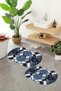 Digital Printed Non-Slip Base Washable Oval Bath Mat Set of 2 Toilet Seat Covers - 6