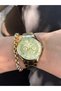 Gold Color Function Display Sport Steel Cord Waterproof Women's Watch