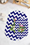Printed Non-Slip Base Washable Flower Pattern Oval Bath Mat Set of 2 Toilet Seat Covers - 5