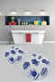 Printed Washable Cactus Pattern Round Bath Mat Set of 2 Toilet Seat Covers - 8