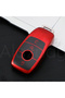 Mercedes-Benz Compatible A, B, C, E, S, g Series, Cla, Cle, Gls, Gla, Glb, Glc, Amg, Glossy Tpu Key Case Cover (Red)