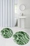 Digital Printed 3D Non-Slip Base Washable Round Bathroom Mat Set of 2 Toilet Seat Covers - 5
