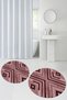 Printed Non-Slip Base Washable Round Bath Mat Set of 2 Toilet Seat Covers - 3