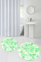 Digital Printed 3D Washable Round Bath Mat Set of 2 Toilet Seat Covers - 4
